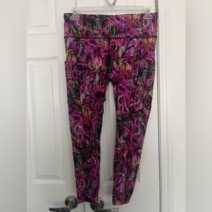 Lululemon Fast and Free High-Rise tight 25" hyper flow pink multi size 10